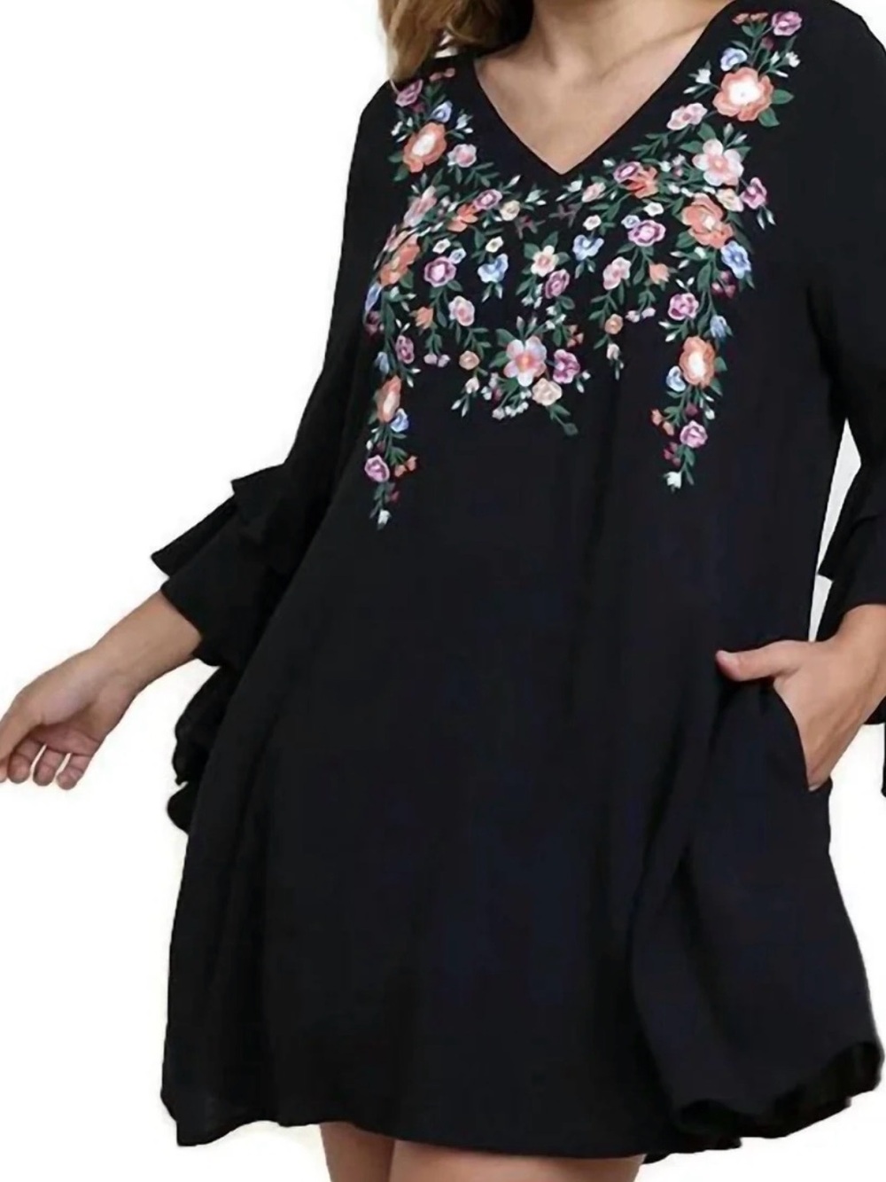 Umgee - Layered Ruffle Sleeve size 1XL